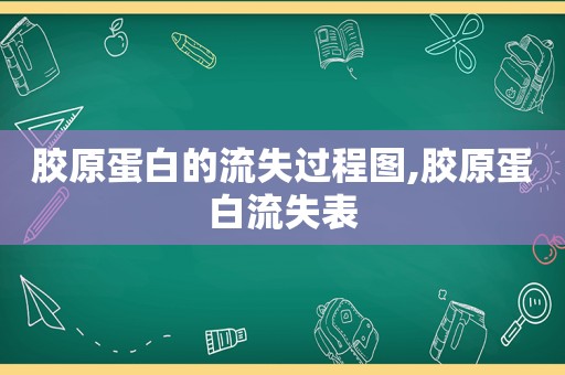 胶原蛋白的流失过程图,胶原蛋白流失表