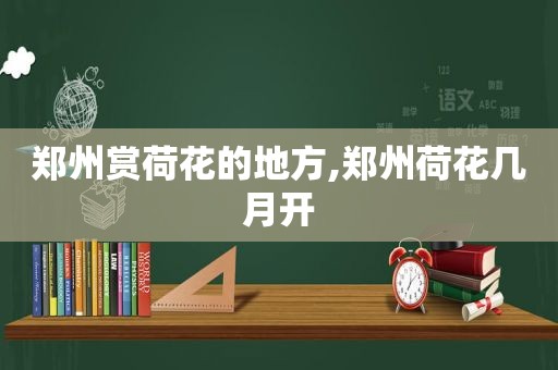 郑州赏荷花的地方,郑州荷花几月开