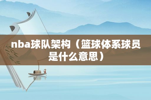 nba球队架构（篮球体系球员是什么意思）