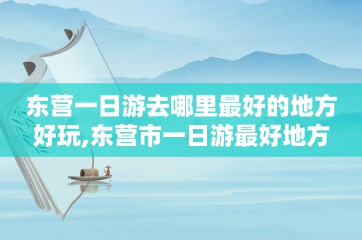 东营一日游去哪里最好的地方好玩,东营市一日游最好地方