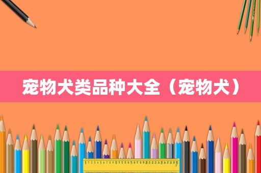 宠物犬类品种大全（宠物犬）