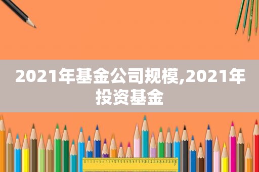 2021年基金公司规模,2021年投资基金