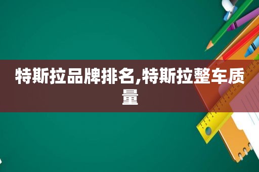 特斯拉品牌排名,特斯拉整车质量