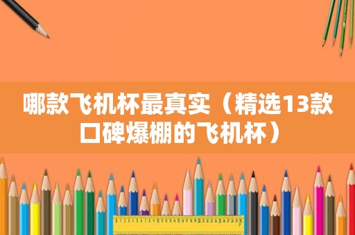 哪款飞机杯最真实（ *** 13款口碑爆棚的飞机杯）