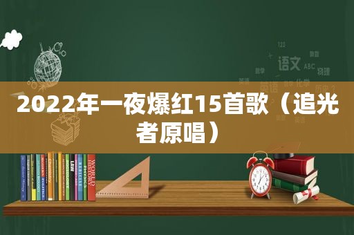 2022年一夜爆红15首歌（追光者原唱）