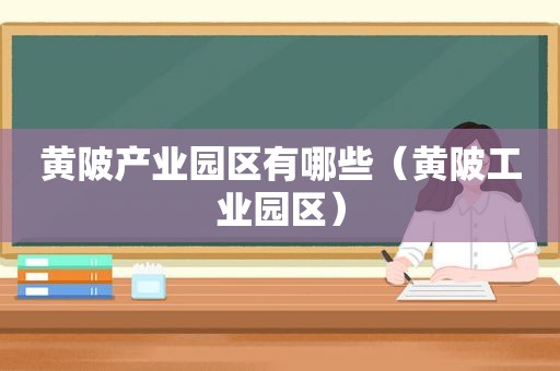 黄陂产业园区有哪些（黄陂工业园区）