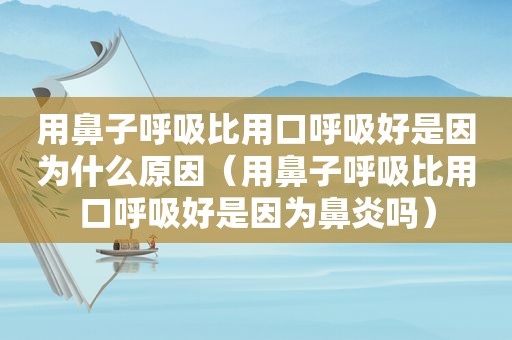 用鼻子呼吸比用口呼吸好是因为什么原因（用鼻子呼吸比用口呼吸好是因为鼻炎吗）