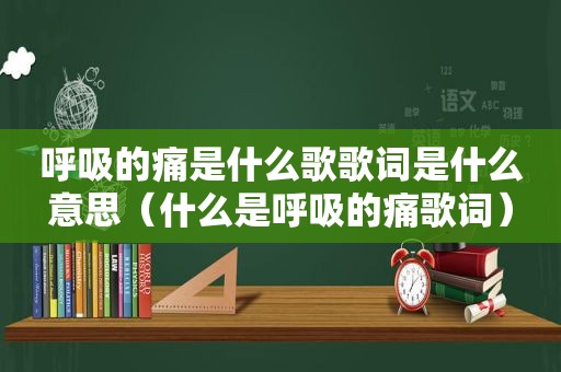 呼吸的痛是什么歌歌词是什么意思（什么是呼吸的痛歌词）
