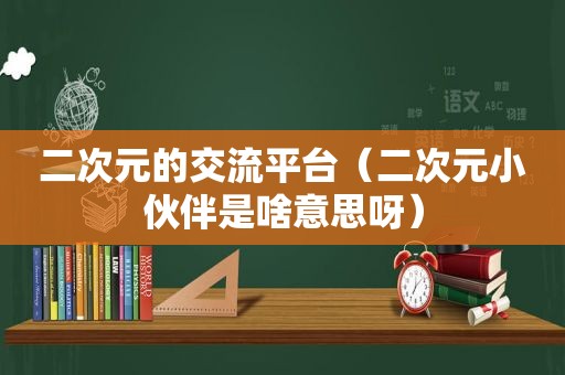 二次元的交流平台（二次元小伙伴是啥意思呀）