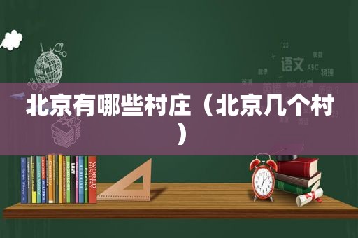 北京有哪些村庄（北京几个村）