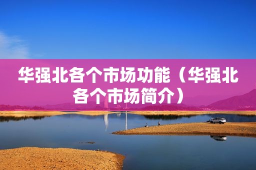华强北各个市场功能（华强北各个市场简介）