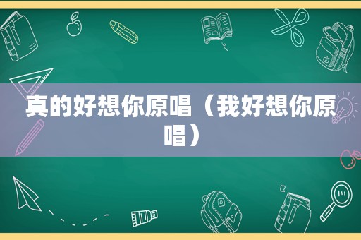 真的好想你原唱（我好想你原唱）