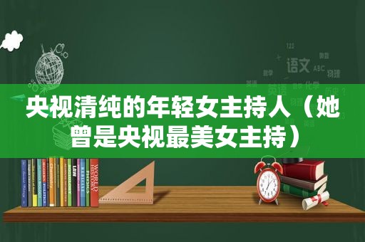 央视清纯的年轻女主持人（她曾是央视最美女主持）