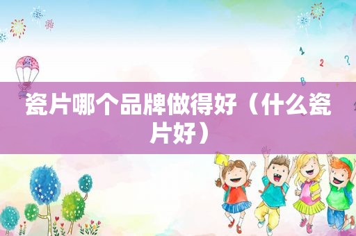 瓷片哪个品牌做得好（什么瓷片好）
