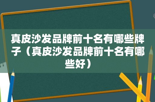 真皮沙发品牌前十名有哪些牌子（真皮沙发品牌前十名有哪些好）