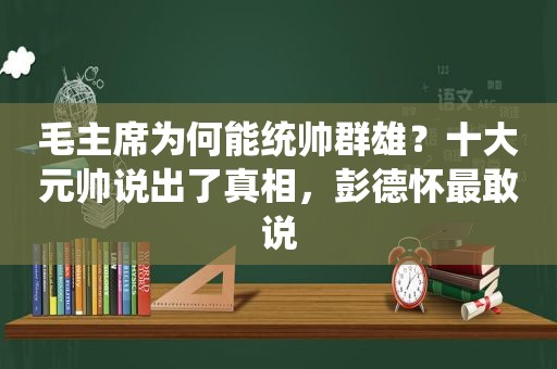 毛主席为何能统帅群雄？十大元帅说出了真相，彭德怀最敢说