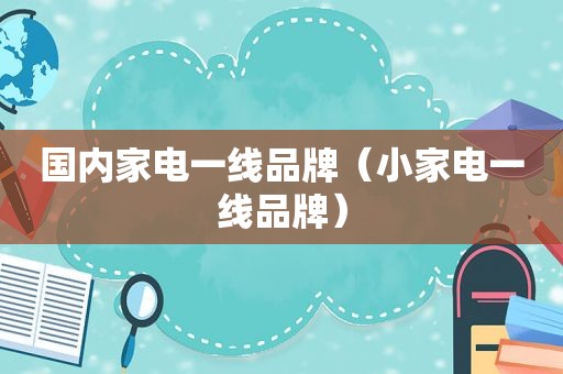 国内家电一线品牌（小家电一线品牌）