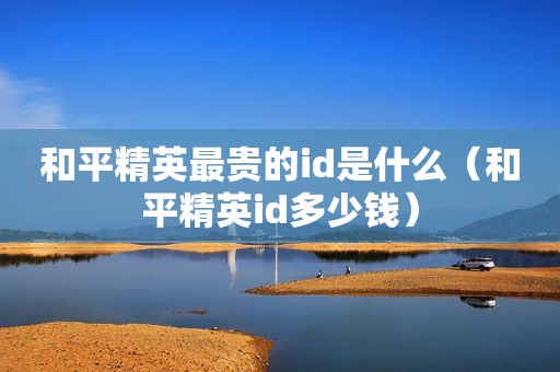 和平精英最贵的id是什么（和平精英id多少钱）