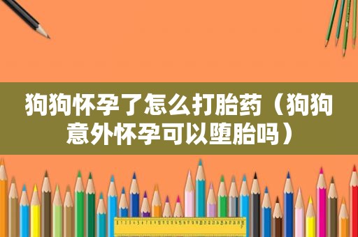 狗狗怀孕了怎么打胎药（狗狗意外怀孕可以堕胎吗）