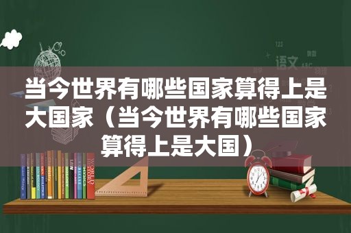 当今世界有哪些国家算得上是大国家（当今世界有哪些国家算得上是大国）