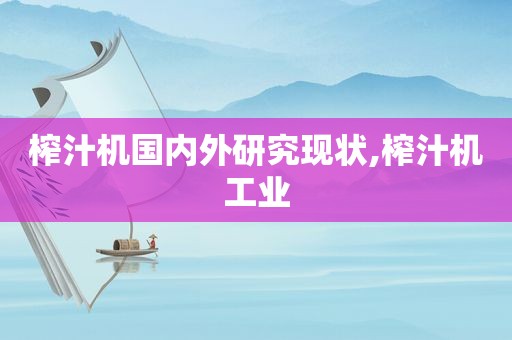 榨汁机国内外研究现状,榨汁机工业