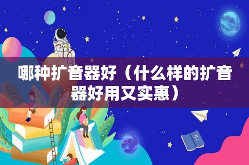 哪种扩音器好（什么样的扩音器好用又实惠）