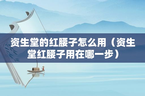 资生堂的红腰子怎么用（资生堂红腰子用在哪一步）