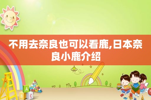 不用去奈良也可以看鹿,日本奈良小鹿介绍