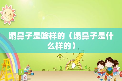 塌鼻子是啥样的（塌鼻子是什么样的）