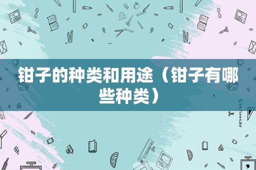 钳子的种类和用途（钳子有哪些种类）