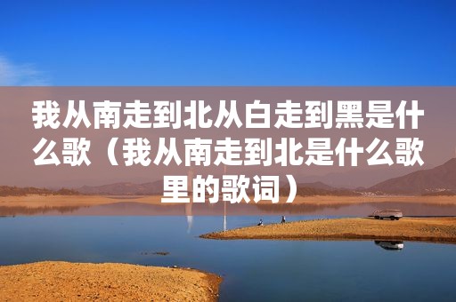 我从南走到北从白走到黑是什么歌（我从南走到北是什么歌里的歌词）