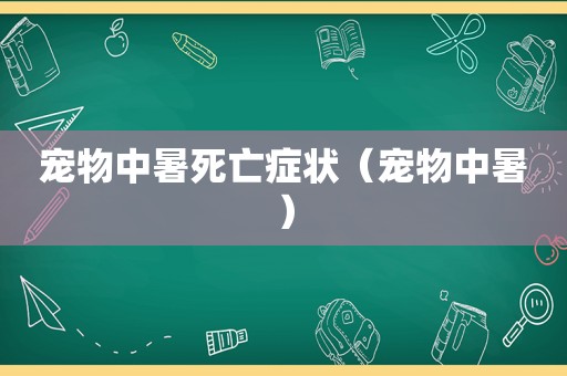 宠物中暑死亡症状（宠物中暑）