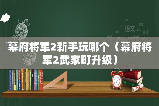 幕府将军2新手玩哪个（幕府将军2武家町升级）