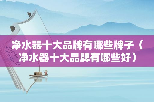 净水器十大品牌有哪些牌子（净水器十大品牌有哪些好）