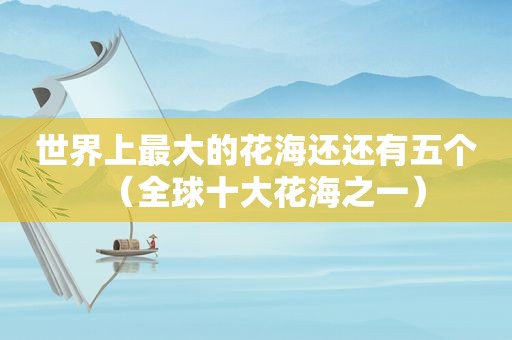 世界上最大的花海还还有五个（全球十大花海之一）