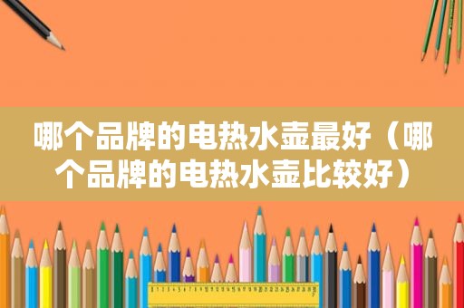 哪个品牌的电热水壶最好（哪个品牌的电热水壶比较好）