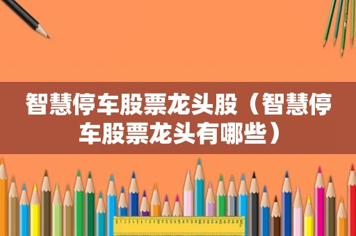 智慧停车股票龙头股（智慧停车股票龙头有哪些）