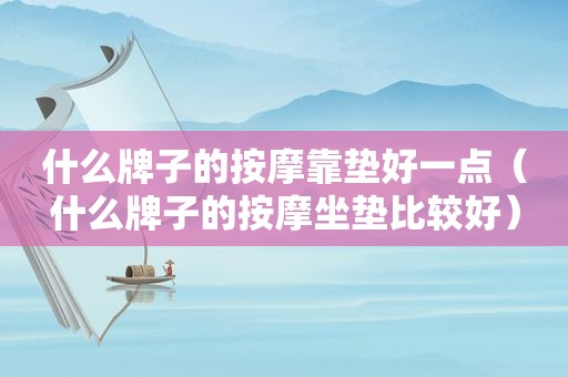 什么牌子的 *** 靠垫好一点（什么牌子的 *** 坐垫比较好）