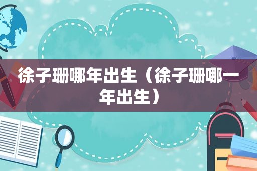 徐子珊哪年出生（徐子珊哪一年出生）