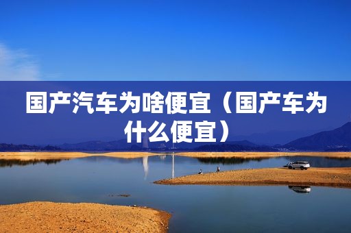 国产汽车为啥便宜（国产车为什么便宜）