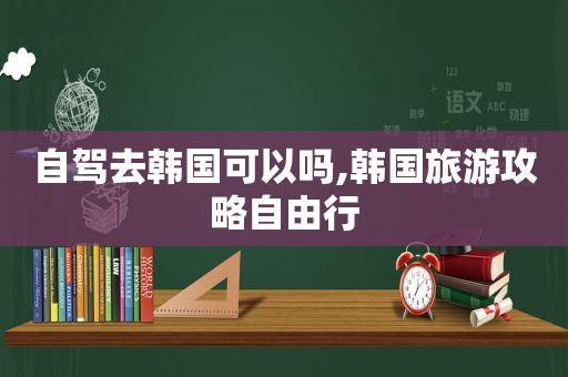 自驾去韩国可以吗,韩国旅游攻略自由行  第1张