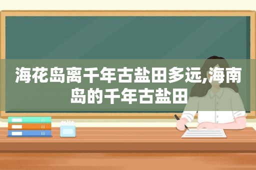 海花岛离千年古盐田多远,海南岛的千年古盐田