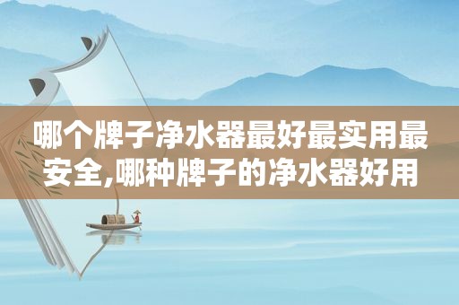 哪个牌子净水器最好最实用最安全,哪种牌子的净水器好用