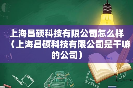 上海昌硕科技有限公司怎么样（上海昌硕科技有限公司是干嘛的公司）