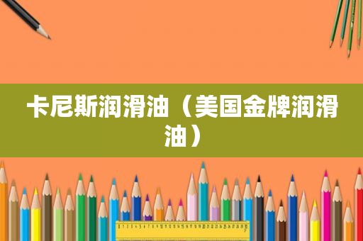 卡尼斯润滑油（美国金牌润滑油）