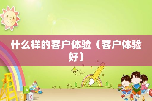 什么样的客户体验（客户体验好）