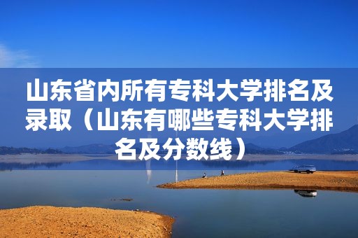山东省内所有专科大学排名及录取（山东有哪些专科大学排名及分数线）