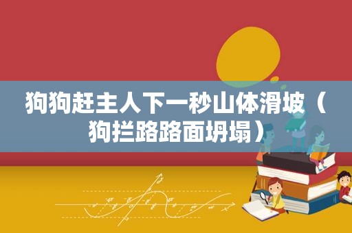 狗狗赶主人下一秒山体滑坡（狗拦路路面坍塌）