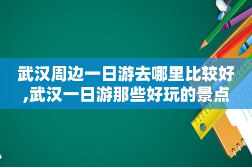 武汉周边一日游去哪里比较好,武汉一日游那些好玩的景点