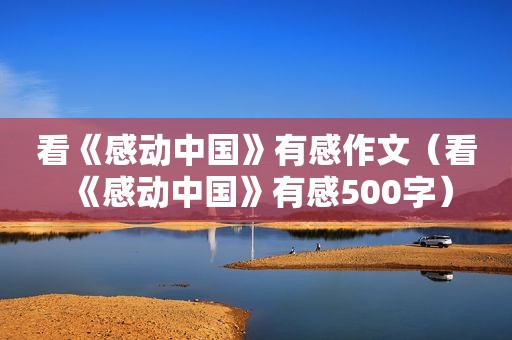 看《感动中国》有感作文（看《感动中国》有感500字）